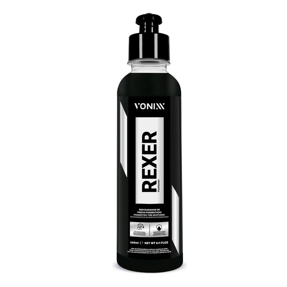 REXER Restaurador De Neumaticos Vonixx 240ml Pigmentado Negro